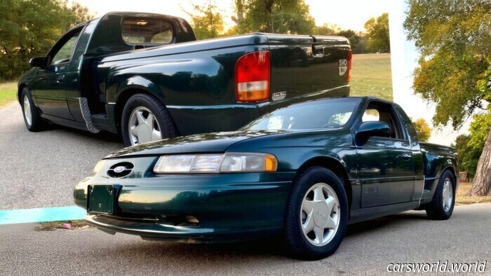 This Ford Taurus SHO Transformed into a Pickup with a Ranger’s Bed | Carscoops